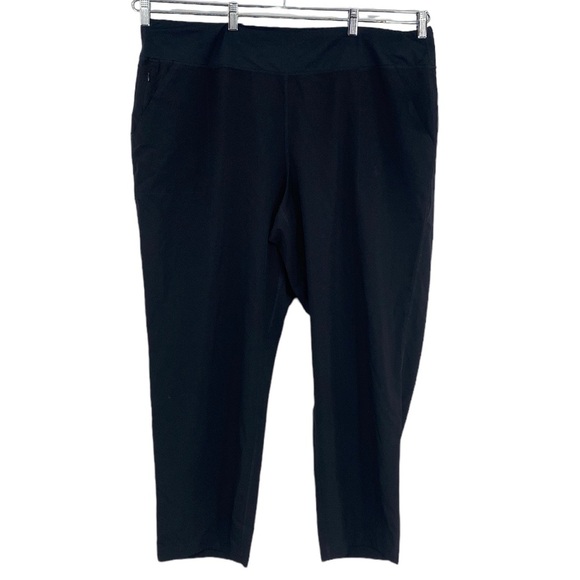 Lands' End Ankle Leggings Size 2X 20W-22W Plus‎ Black Elastic Waistband Gym Yoga - Picture 1 of 14
